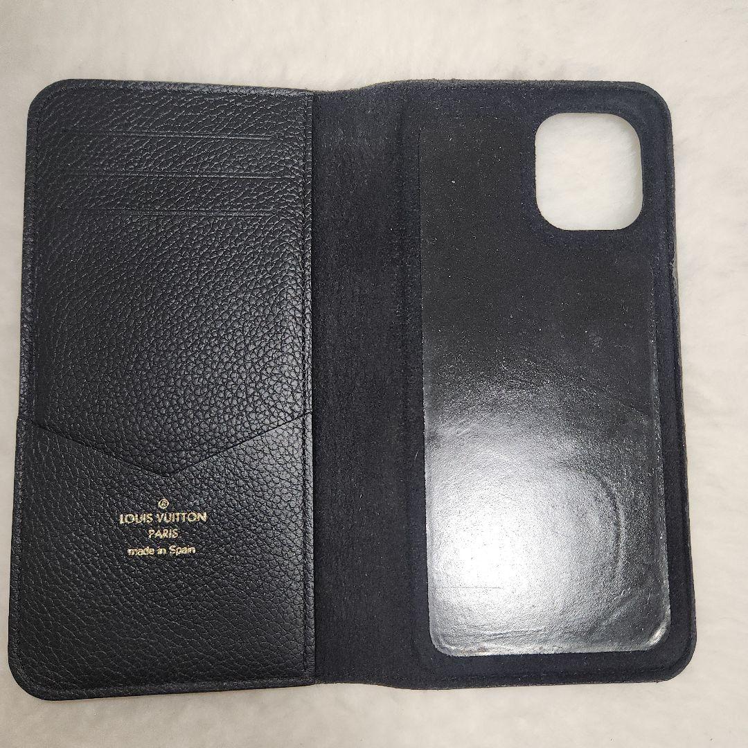 ルイヴィトン モノグラム アンプラント iPhone11 手帳型ケース ブラック