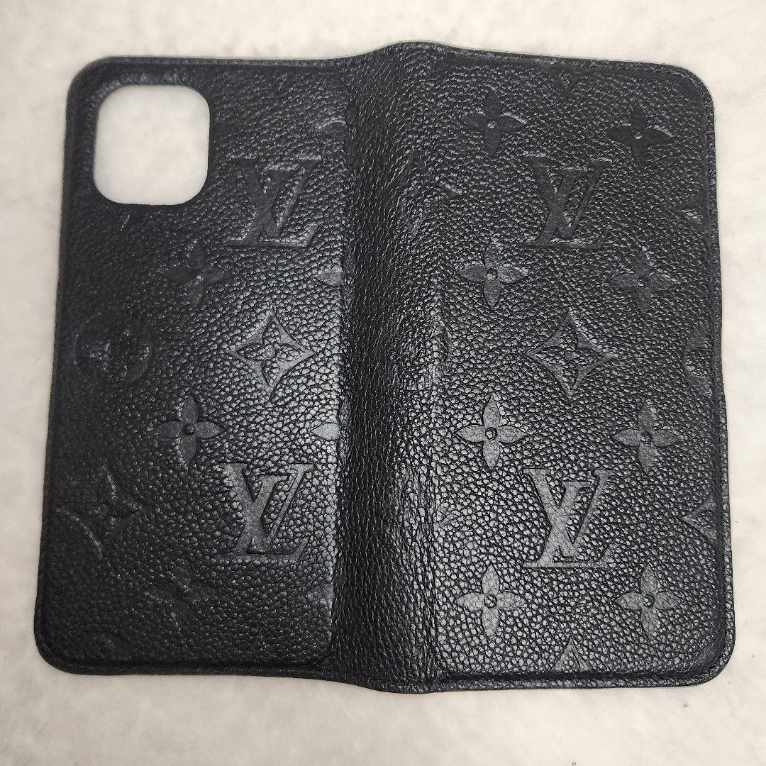 ルイヴィトン モノグラム アンプラント iPhone11 手帳型ケース ブラック