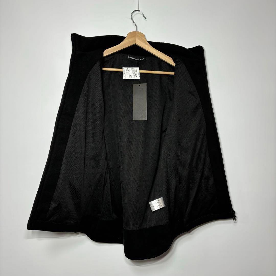 新品 ラッセルノ ゴルフ フリース ベスト ブラック M 4