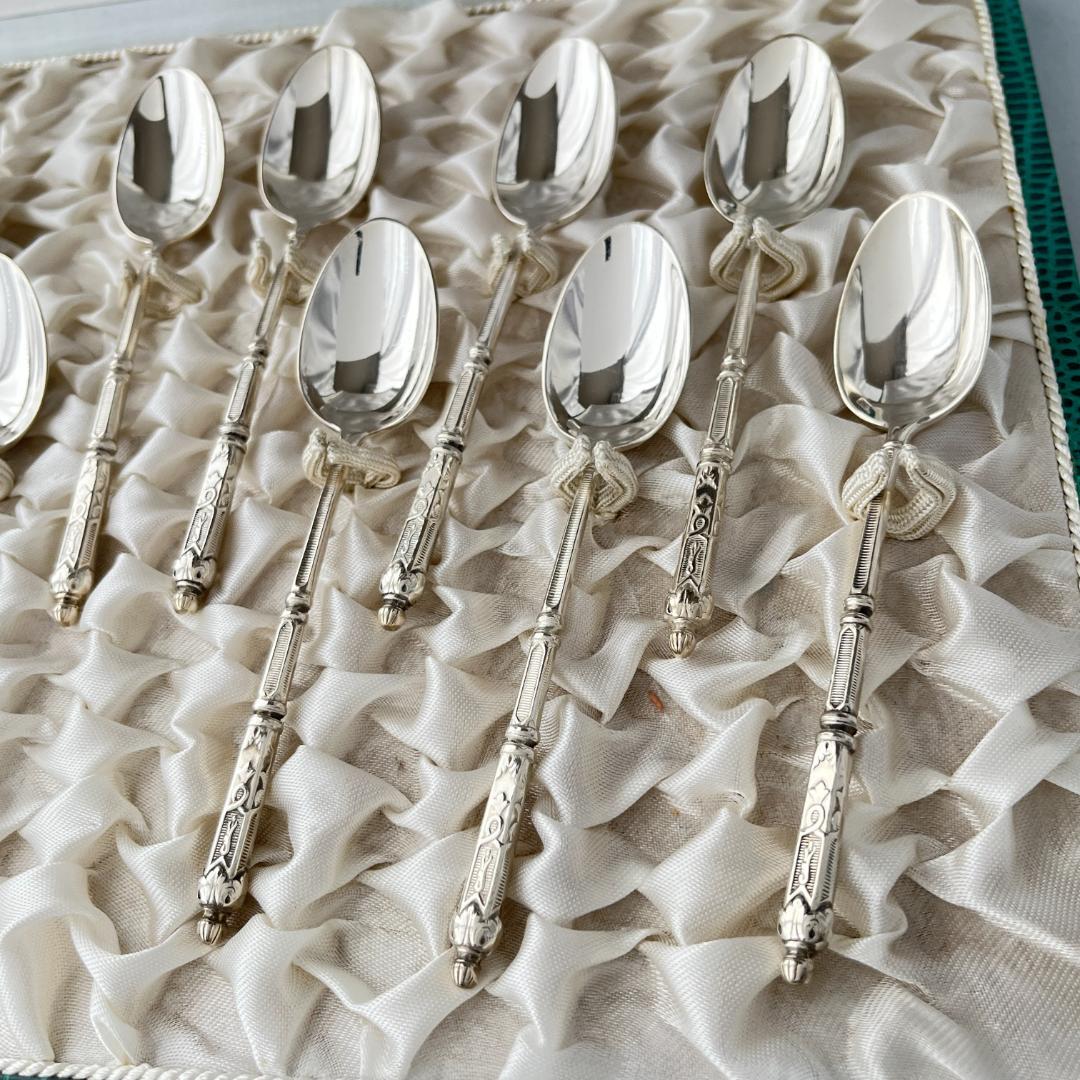 【SFAM】 ロシア様式のコーヒースプーン 12本組 仏蘭西 13.5cm