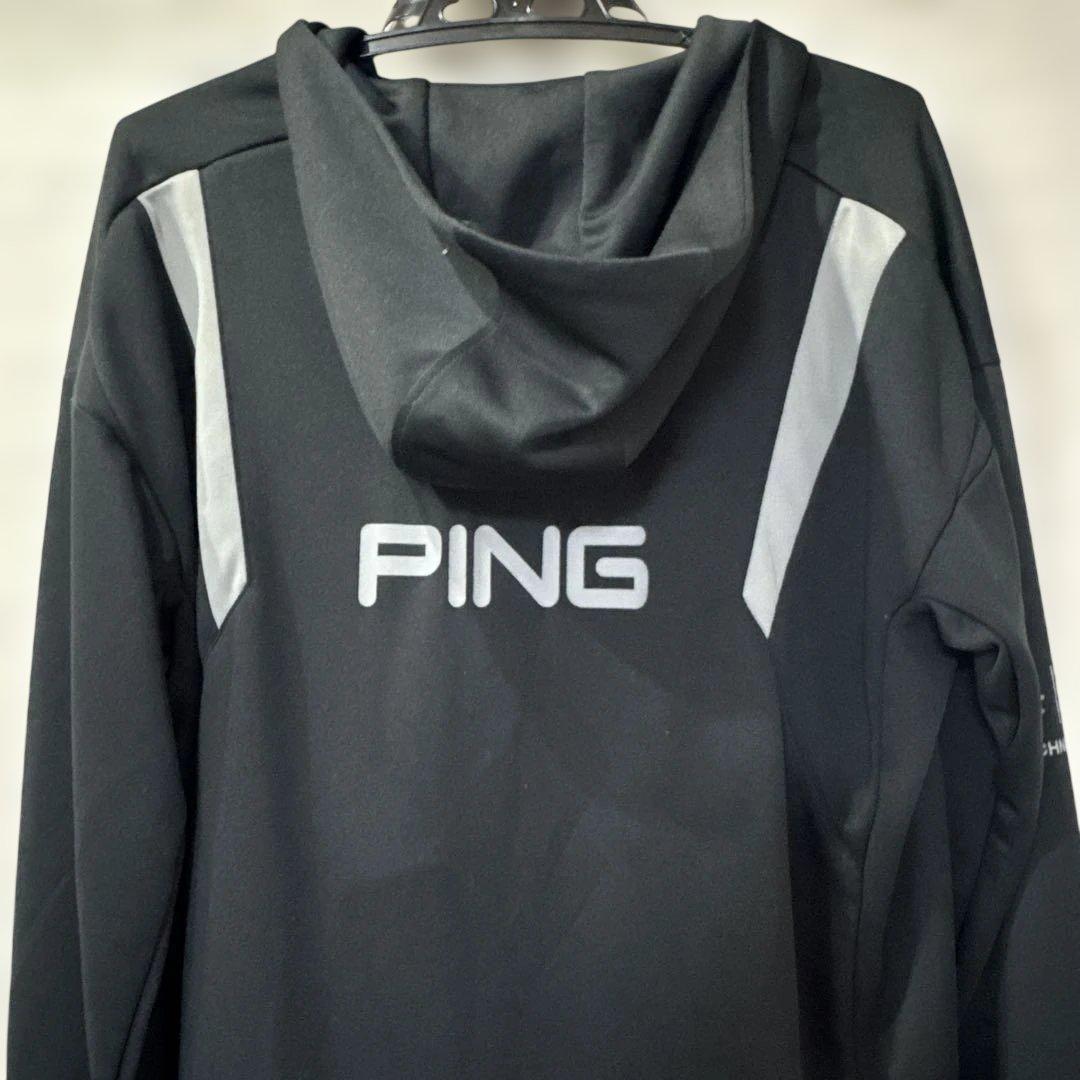PING フルジップフーディ ブラック