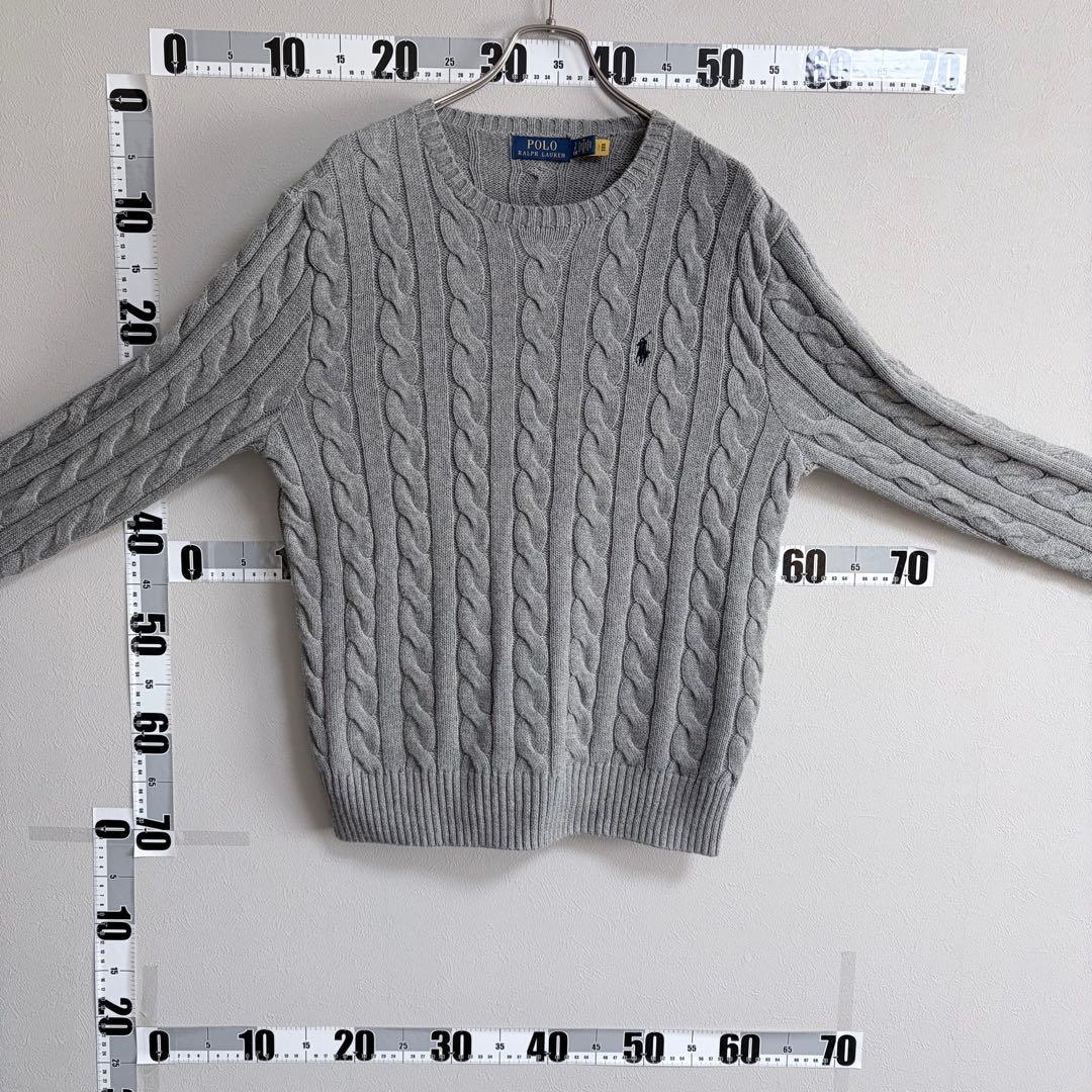Sグレー Ralph Lauren ポロラルフローレン ケーブルニット セーター