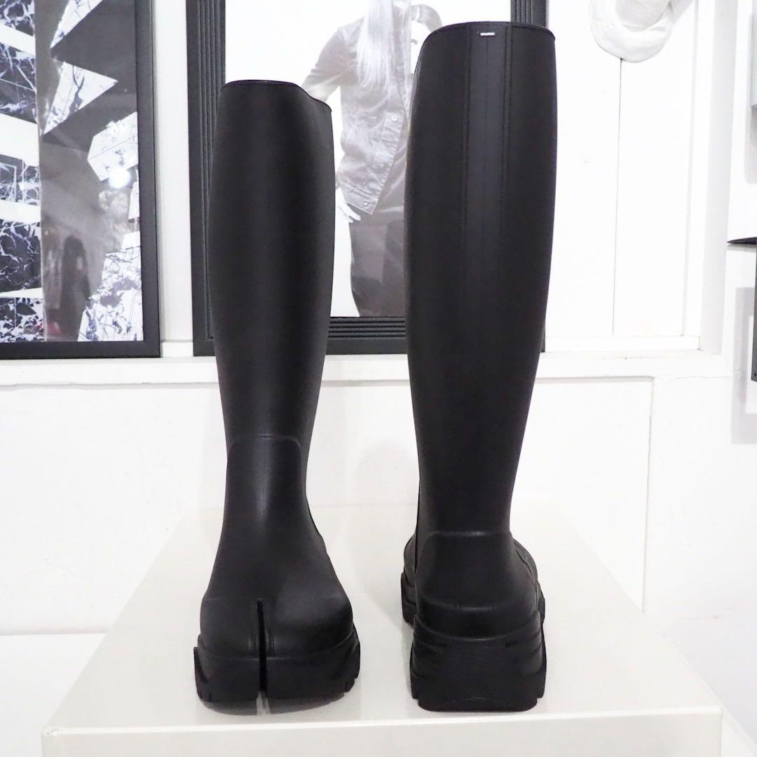新品 定価179300円 メゾン マルジェラ タビ ロング ラバー ブーツ 黒