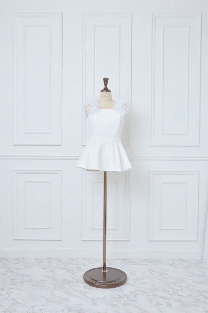 トップス MISTREASS 3D-Flower Strap Peplum Tunic