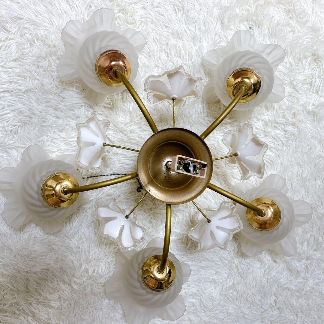 キシマ アンティーク 照明 シャンデリア　5灯　高級感 ゴールド