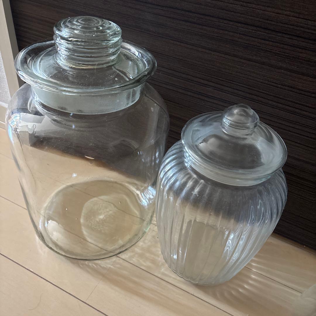 レトロなガラス瓶　　2点　送料込