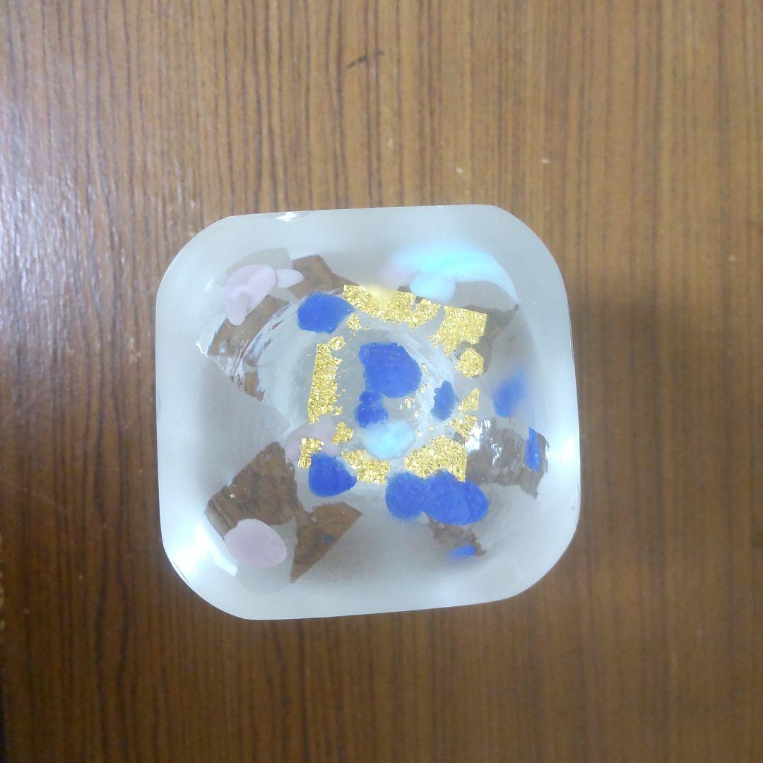 藤田喬平 手吹 瑠璃洋酒器 「醍醐」 瑠璃金彩酒器 ガラス工芸品 文化勲章