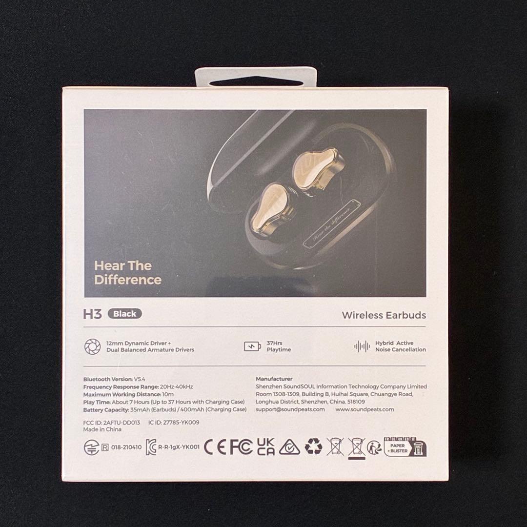 【新品未開封】SOUNDPEATS H3 ワイヤレスイヤホン