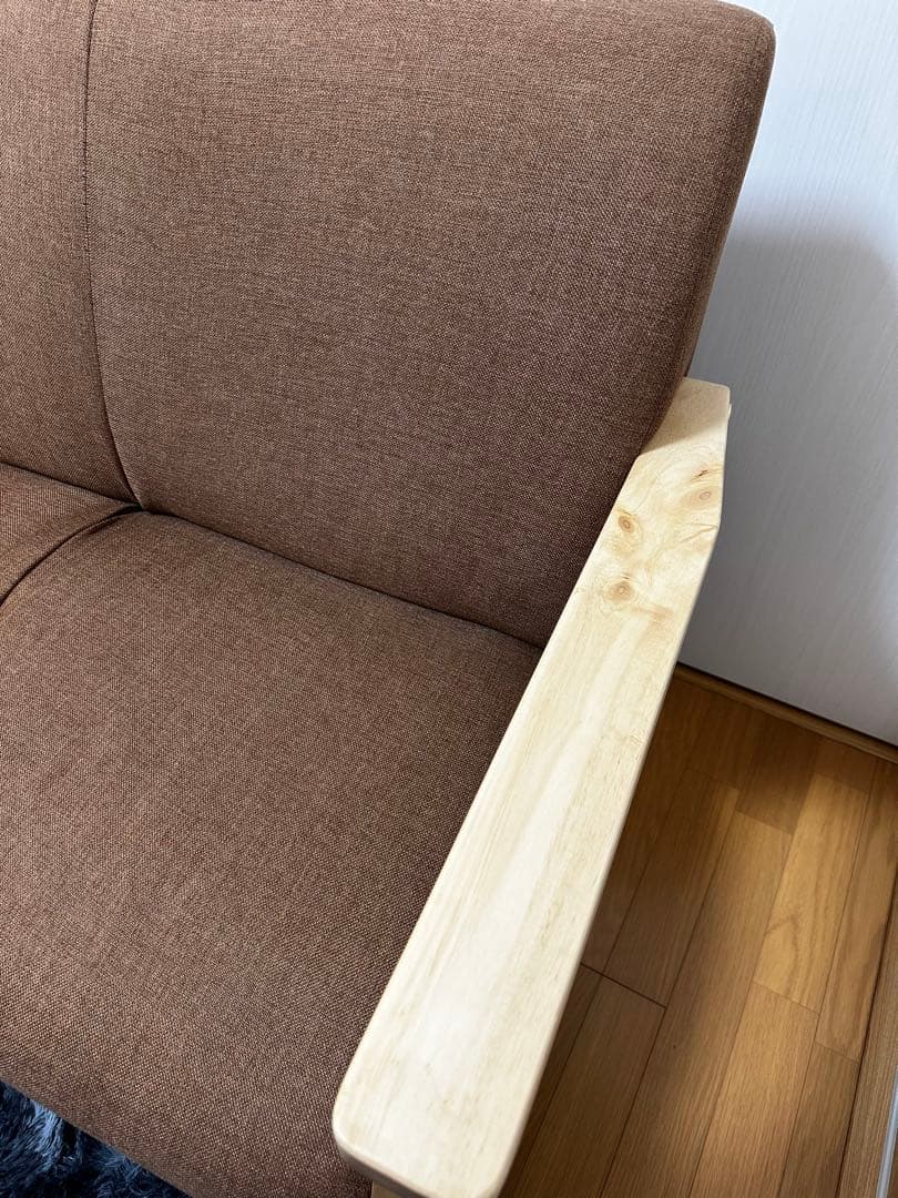 2人掛け コンパクトソファ ブラウン