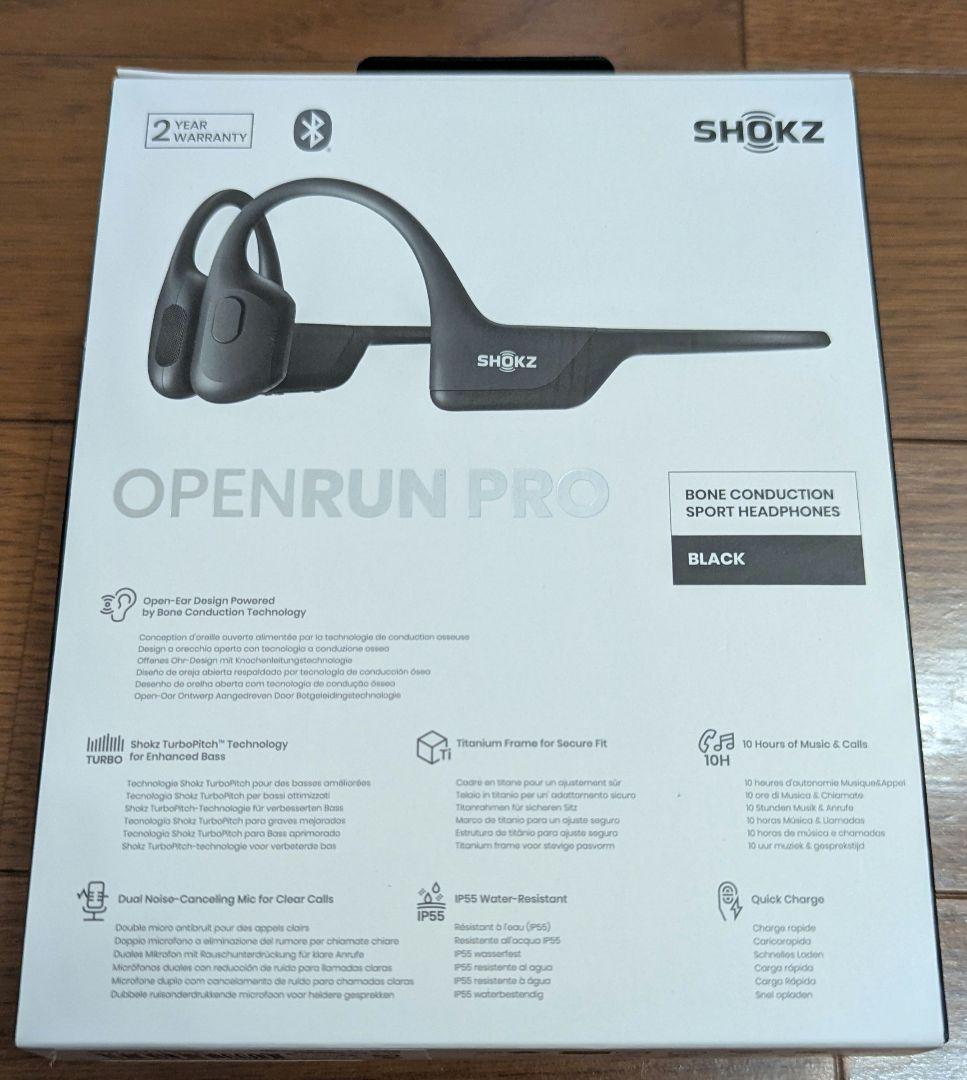 Shokz 骨伝導イヤホン OpenRun Pro ブラック ワイヤレス