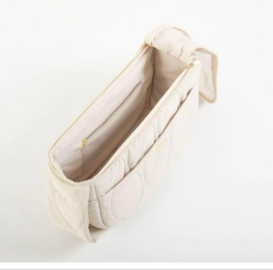 ちーころ　ベージュ キルティングキャリーバッグ