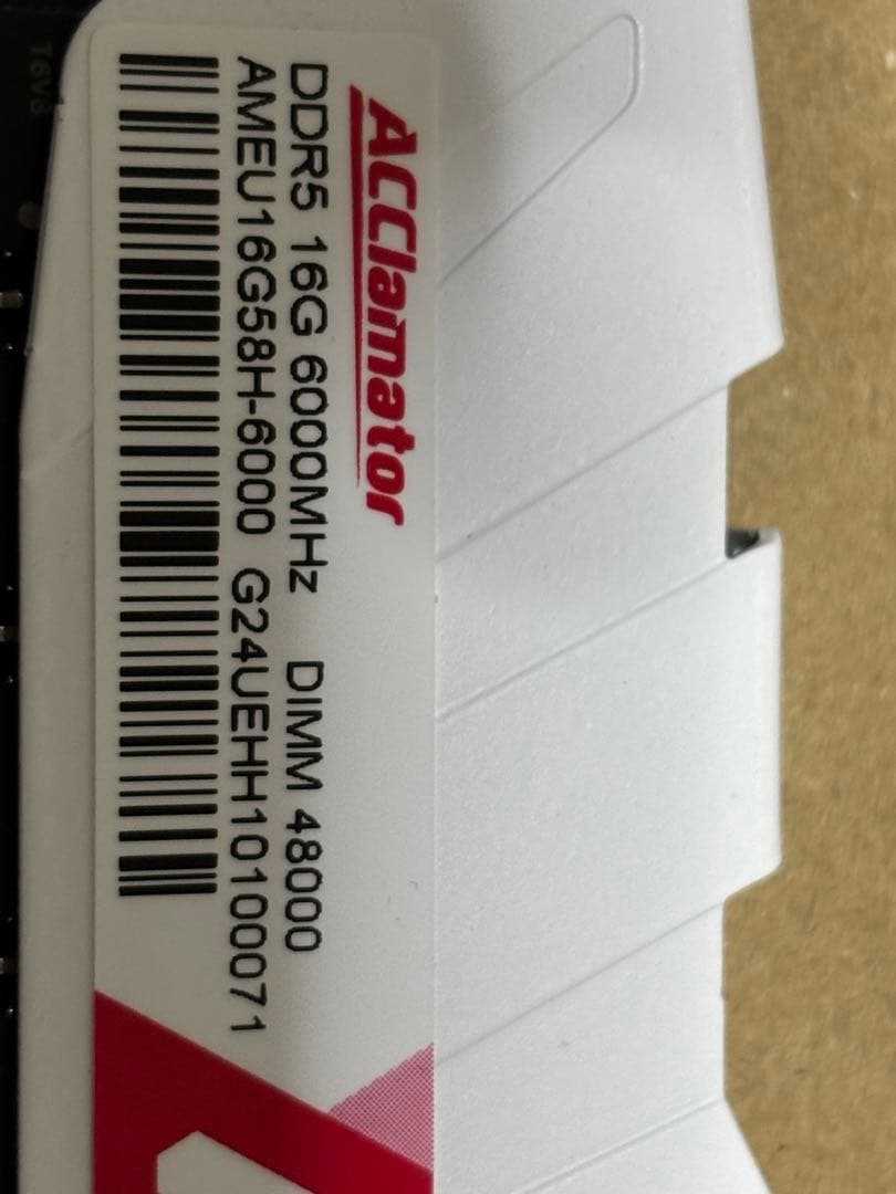 DDR5 6000 32GB(16GB×2) 中古美品