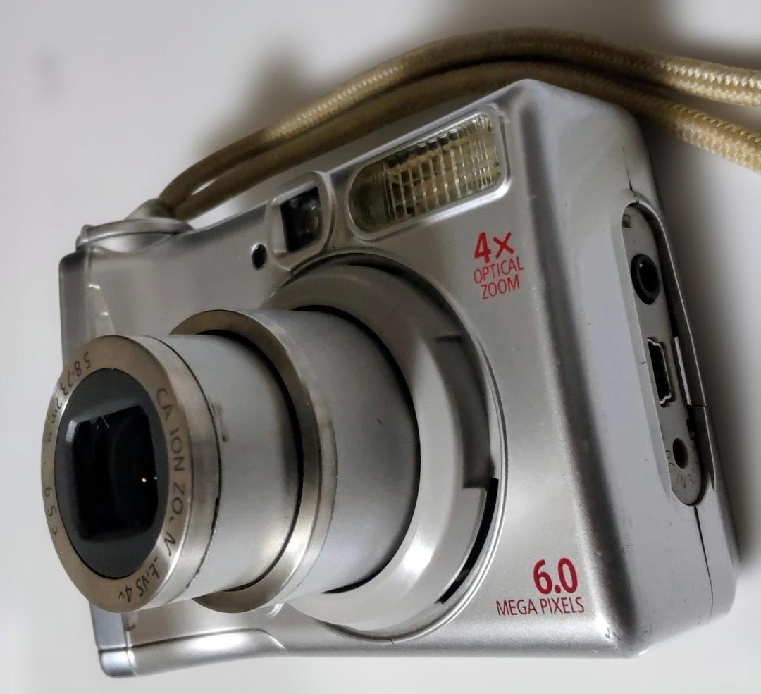 Canon PowerShot A540 デジタルカメラ、広角レンズ、電池付き