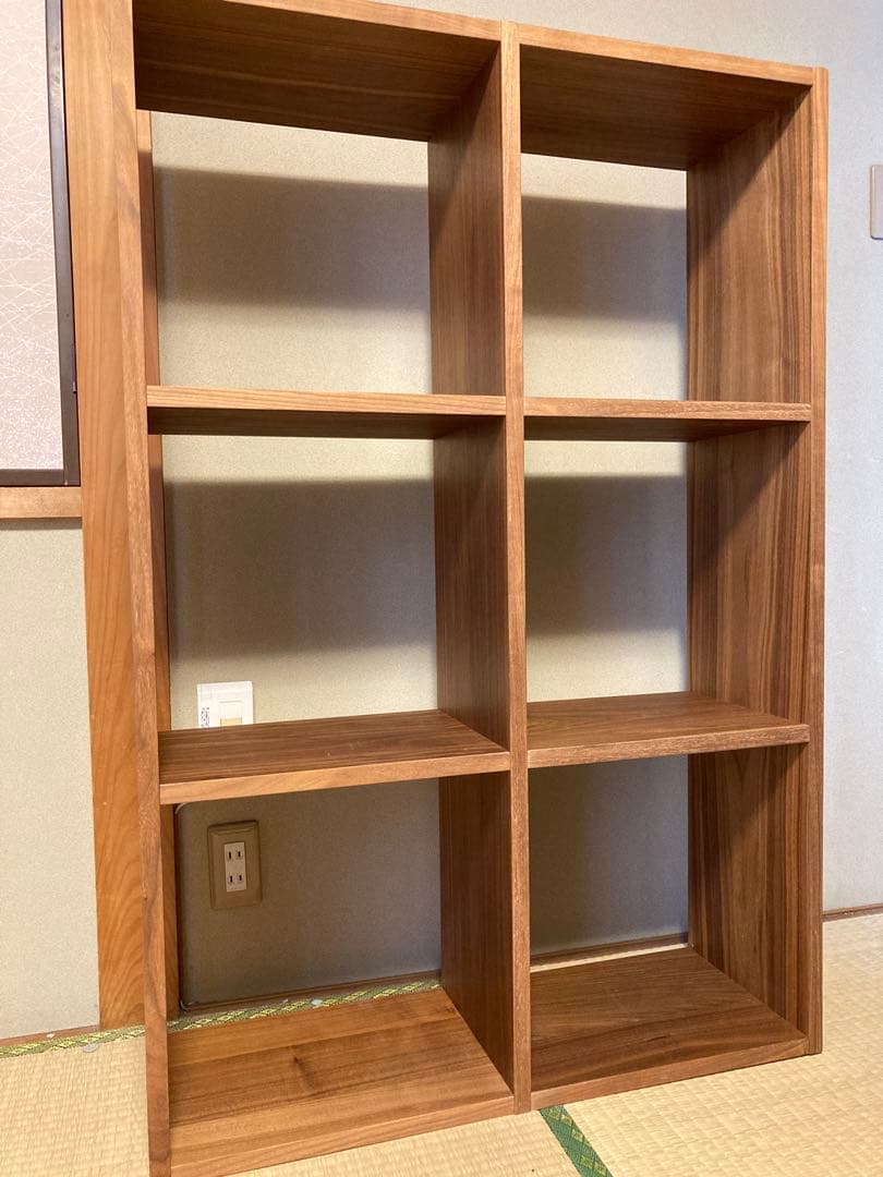 無印スタッキングシェルフ　ウォールナット材