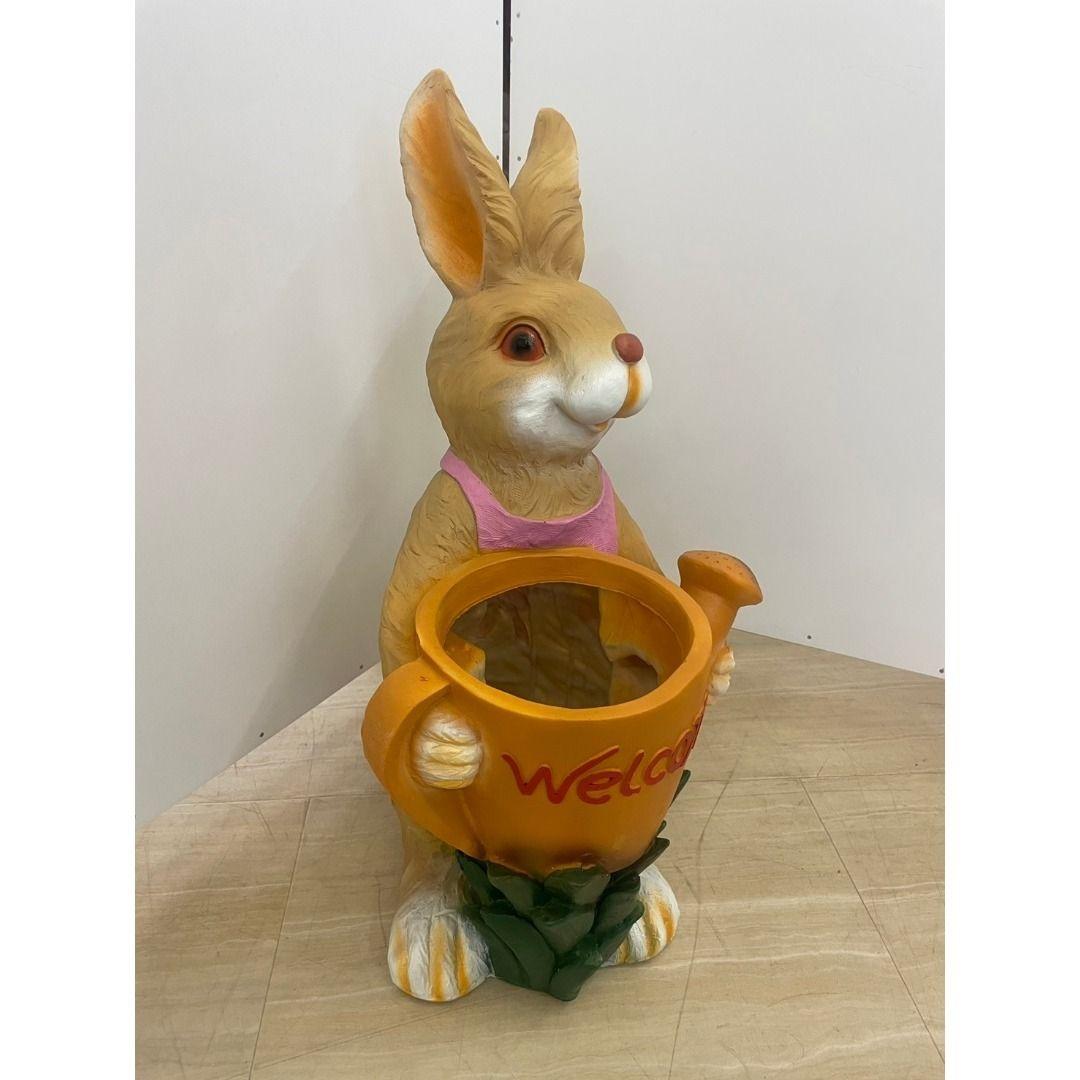 ガーデンオブジェ　ウサギ　プランター　傘立て　ヨーロピアン　園芸　置物　うさぎ