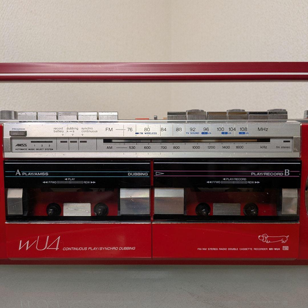 【動作品】SANYO サンヨーWカセットデッキMR-WU4　昭和レトロビンテージ