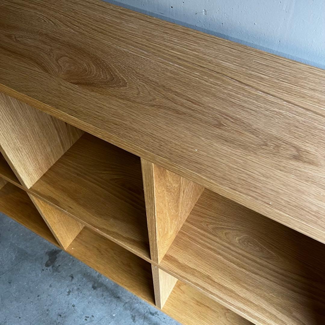 美品★無印 スタッキングシェルフセット・５段×２列・オーク材