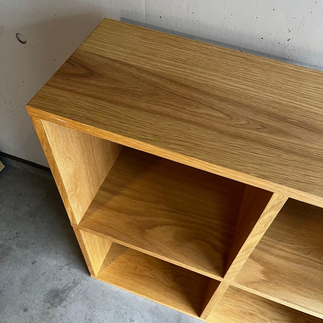 美品★無印 スタッキングシェルフセット・５段×２列・オーク材