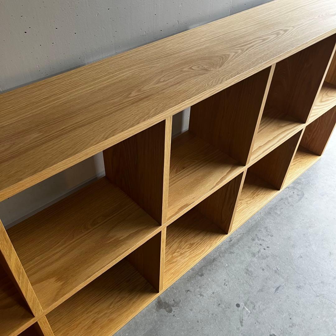 美品★無印 スタッキングシェルフセット・５段×２列・オーク材