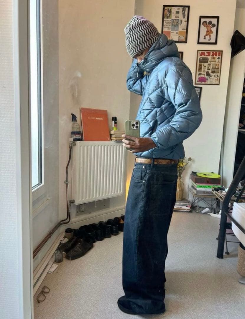 00s mont-bell reversible down parka 水色/赤