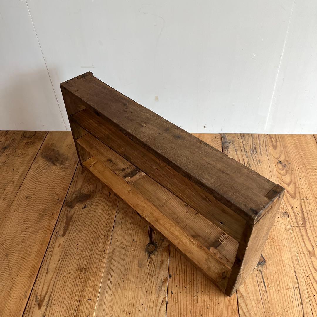 アンティーク 飾り棚 キッチン収納 古民家 民藝 無垢材 シャビー z907