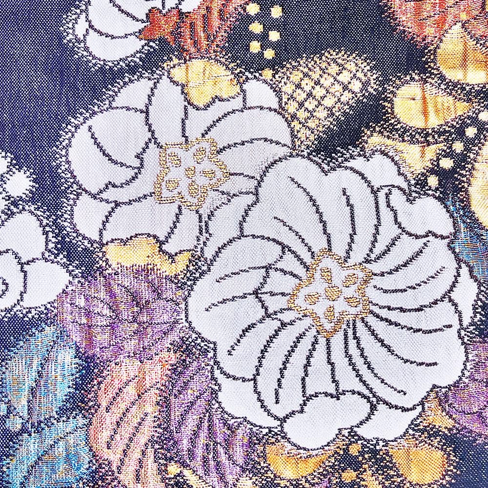 袋帯 辻が花 西陣織 正絹 引箔糸 六通 中古 No.ymo0107
