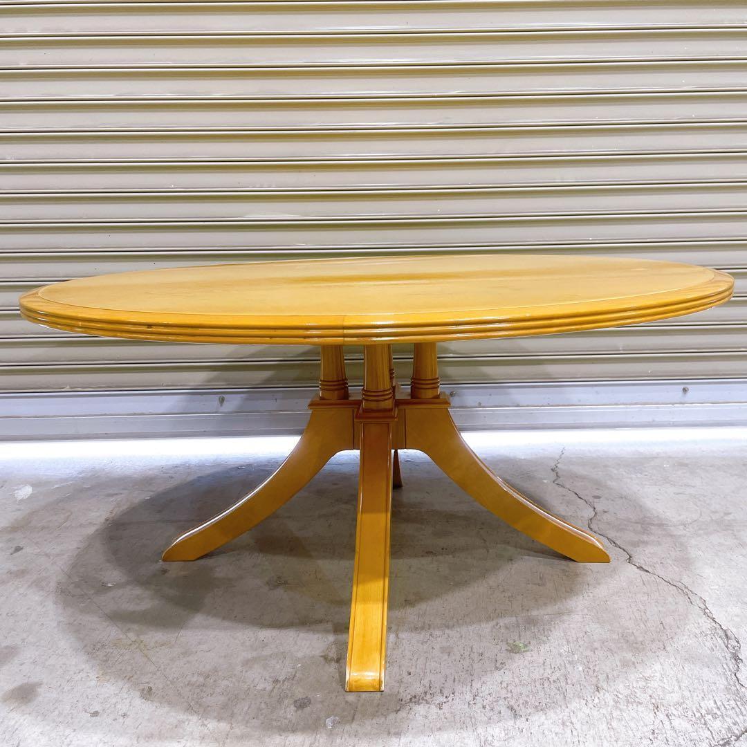 【稀少美品】モリシゲ家具 フローラ センターテーブル ローテーブル 4本支柱②