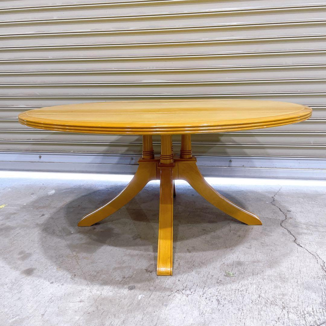 【稀少美品】モリシゲ家具 フローラ センターテーブル ローテーブル 4本支柱②