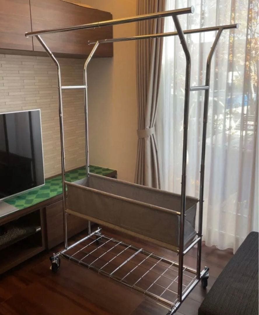 日本未発売 HOKEEPER ダブルハンガーレール 283kg ハンガーラック