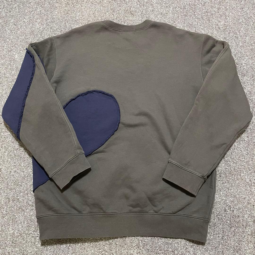 【美品】NKNIT ♡pattern pullover sweat カーキグレー