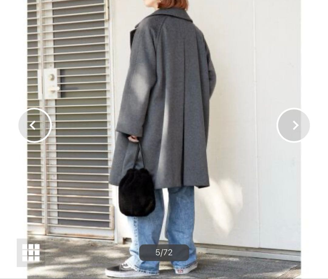 ベーセーストック Wビーバーテントライントレンチコート　グレー　アウター