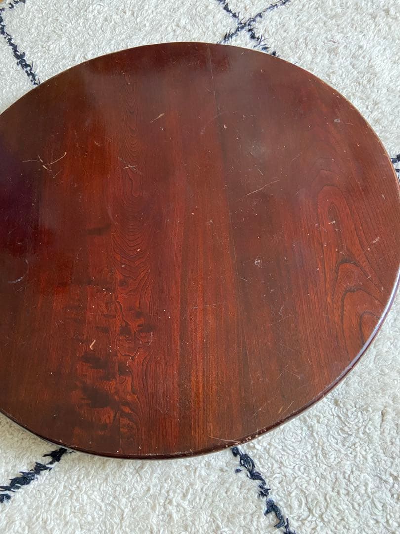 【限定SALE】昭和レトロ ちゃぶ台　折りたたみ　直径73cm