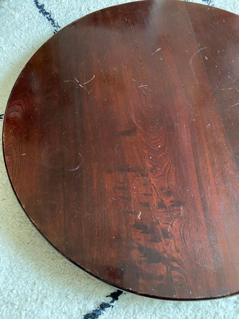 【限定SALE】昭和レトロ ちゃぶ台　折りたたみ　直径73cm