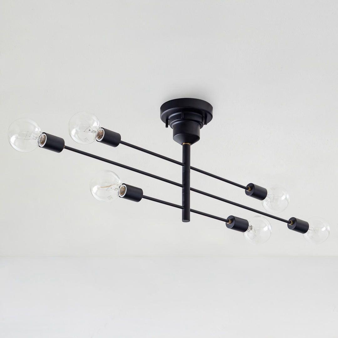 Simple - Socket 6灯シーリングライト PDL-141 電球セット