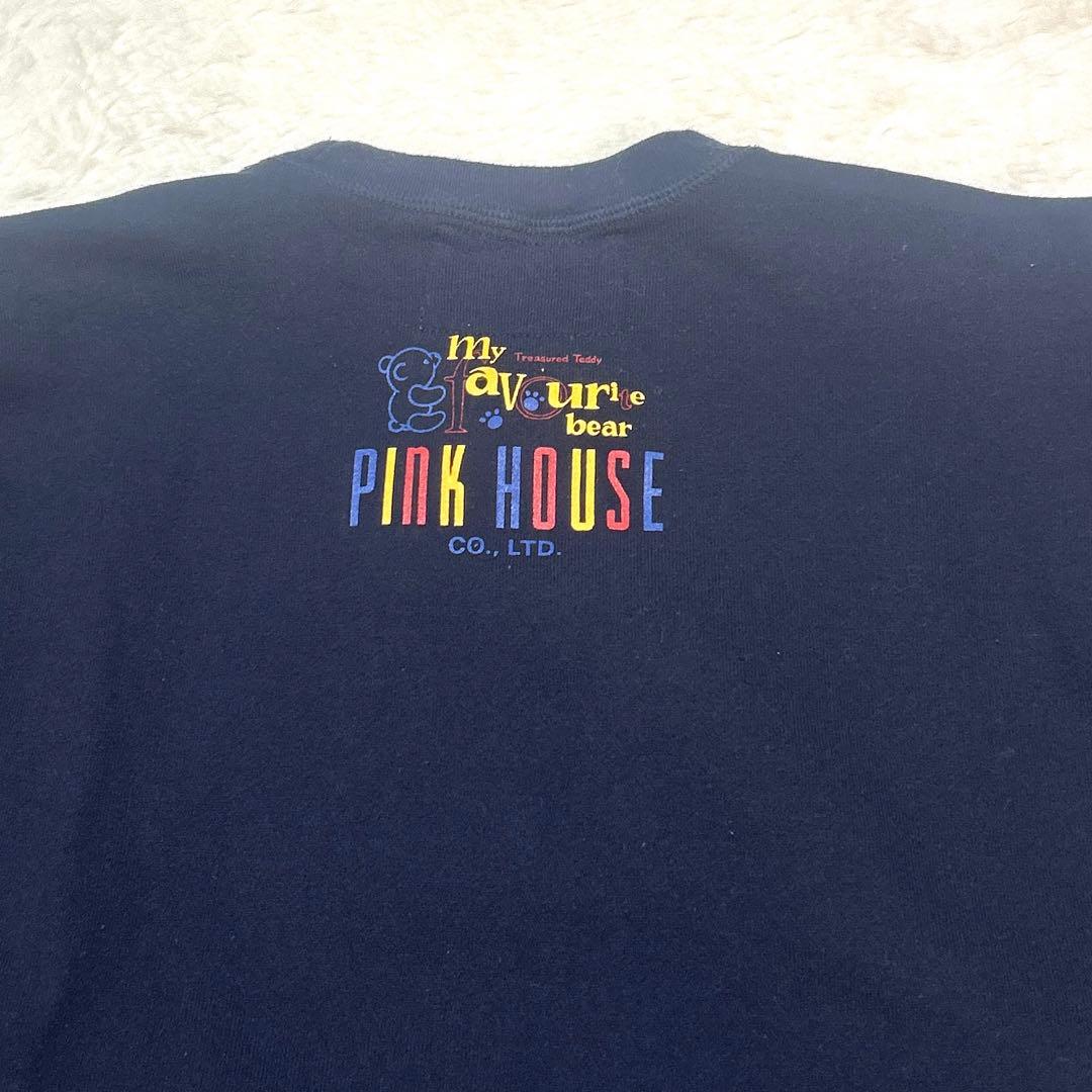 美品 PINK HOUSE くま刺繍 ワッペン トレーナー 90's sizeL