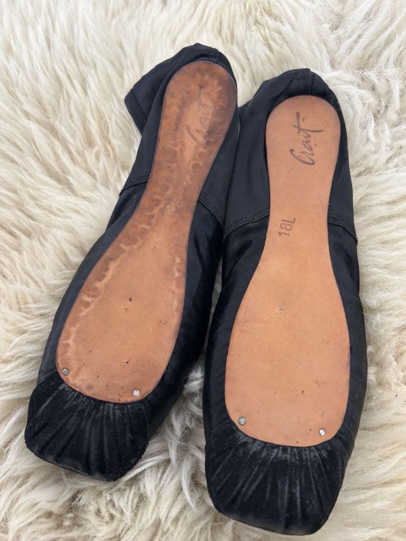 アンティーク雑貨 French Vintage Noir Ballet Slippers