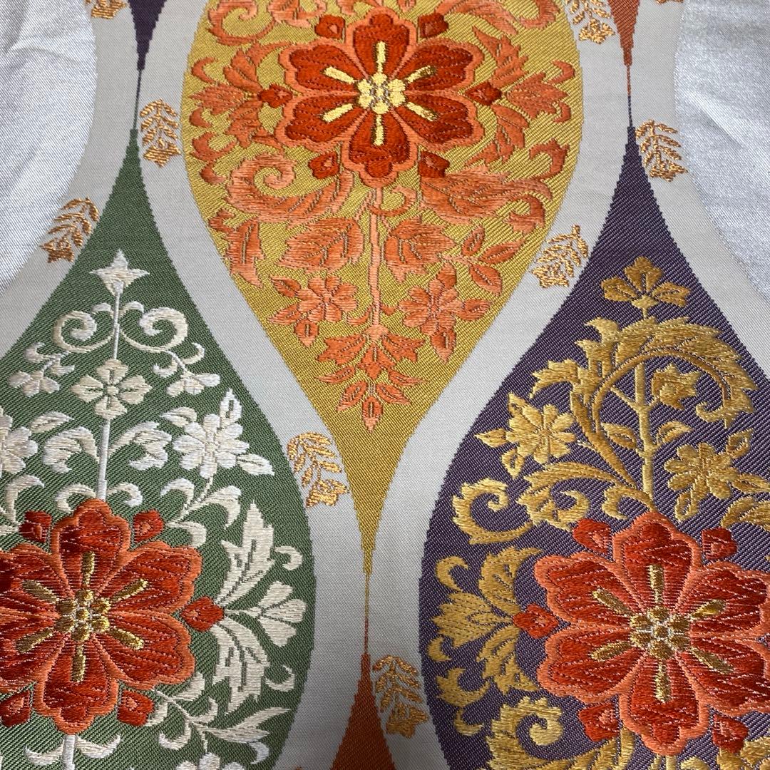 table runner 立涌華唐草　帯リメイク　正絹