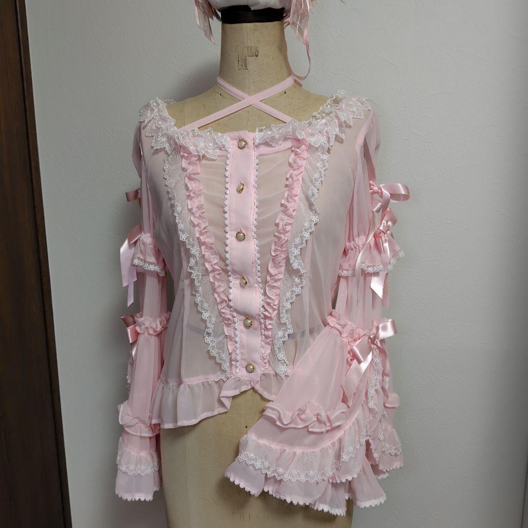 【極美品】 BABY はなももShangri-Laブラウス 姫袖 ピンク