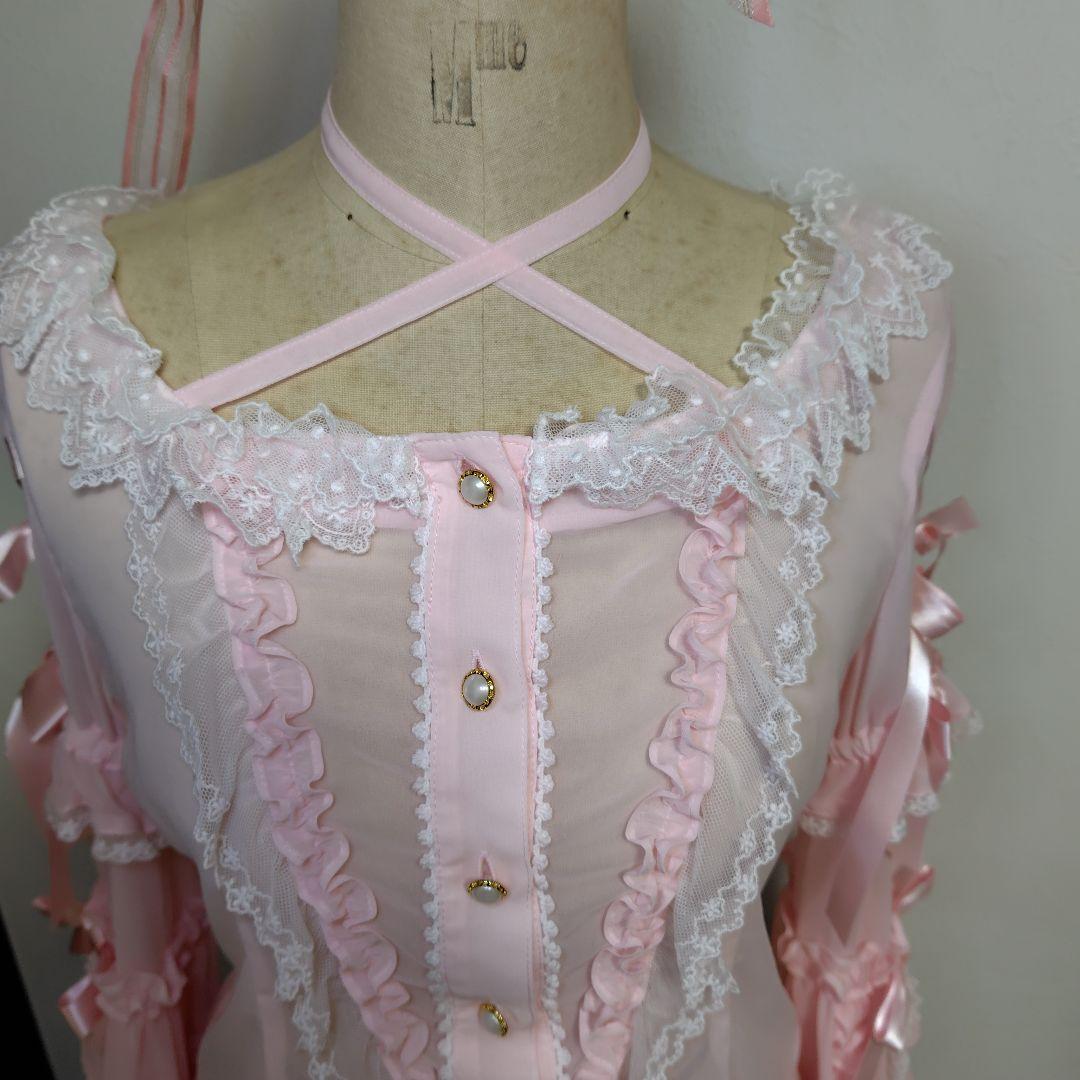 【極美品】 BABY はなももShangri-Laブラウス 姫袖 ピンク