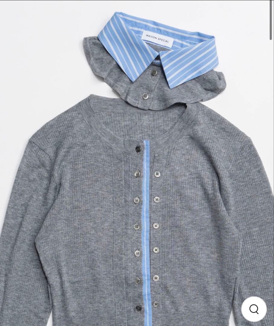 メゾンスペシャル 2way Shirt Knit Docking Tops