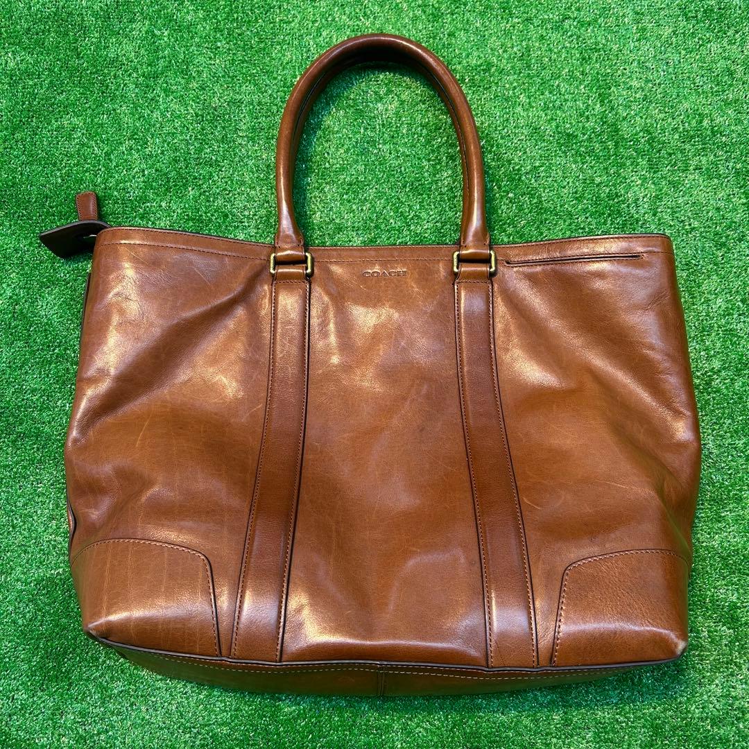 COACH 2WAY レザーバッグ　ブラウン