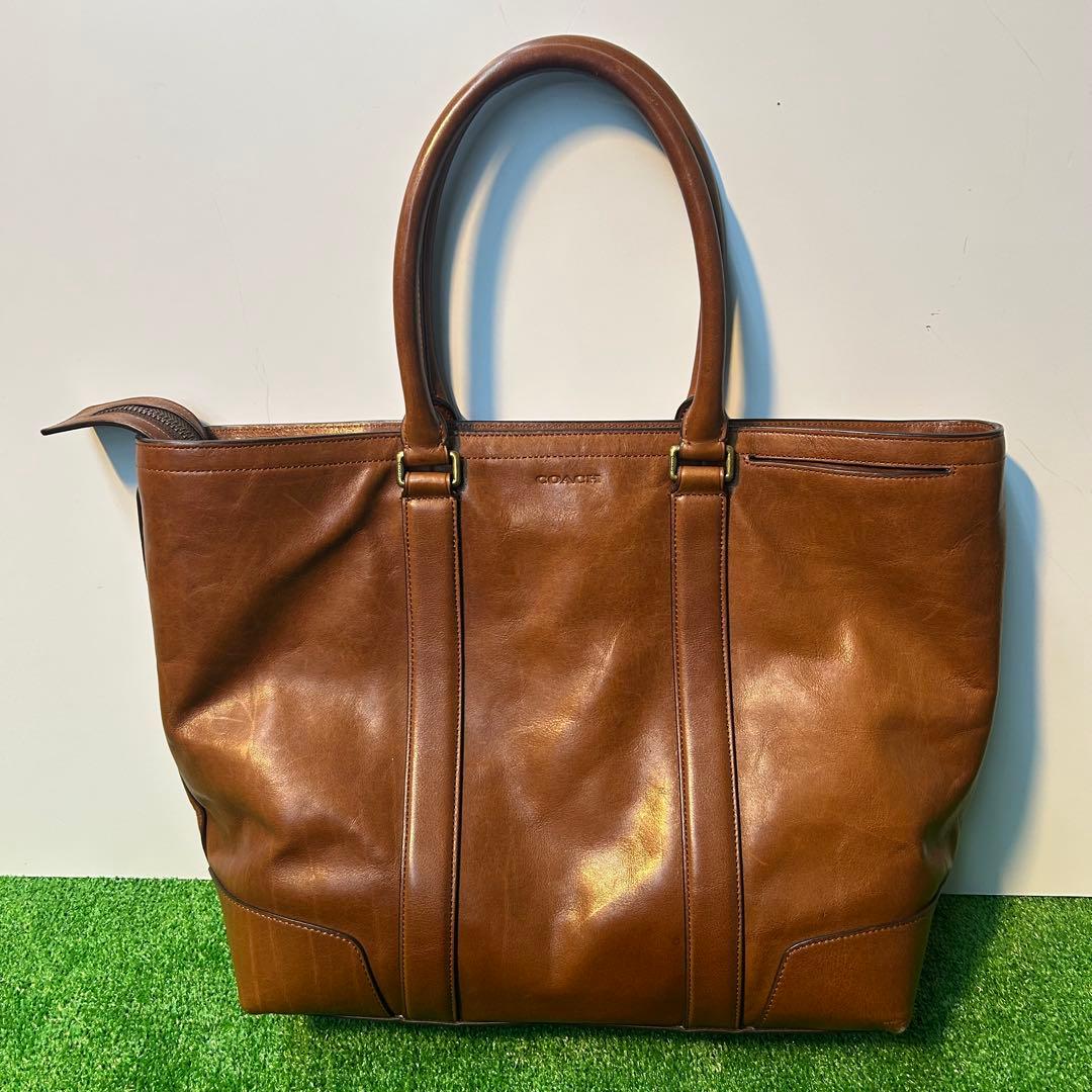 COACH 2WAY レザーバッグ　ブラウン