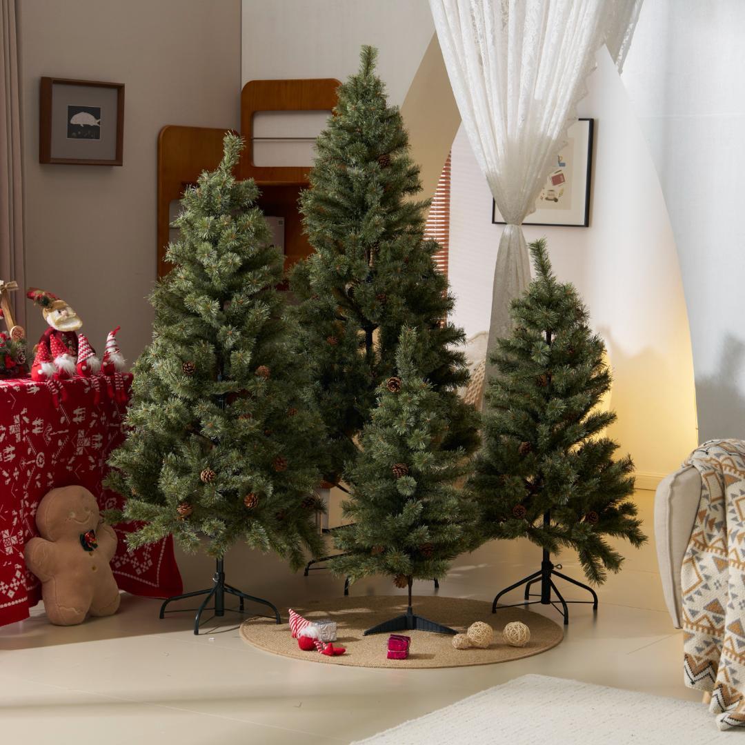 超人気！【高180cm】クリスマスツリー 北欧 松ぼっくり付 飾りGreen