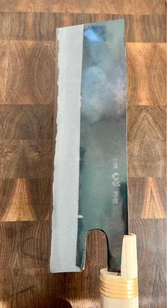 越前打ち刃物　宝馬　蕎麦切　包丁　240mm 麺切　和包丁　白鋼　黒打ち