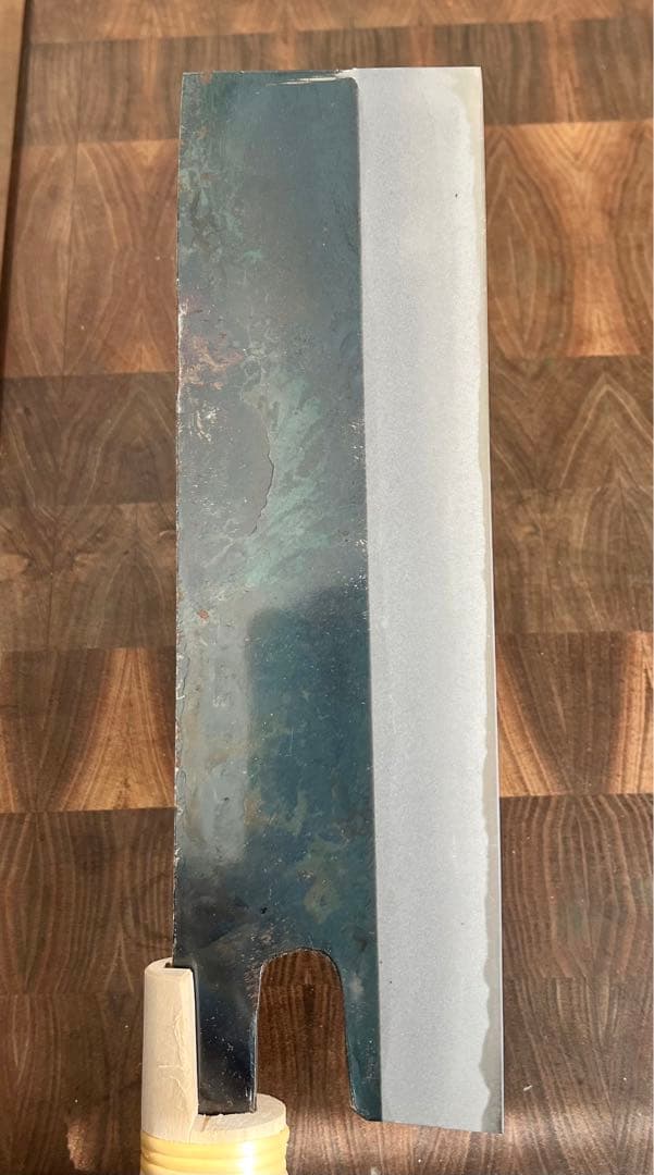 越前打ち刃物　宝馬　蕎麦切　包丁　240mm 麺切　和包丁　白鋼　黒打ち