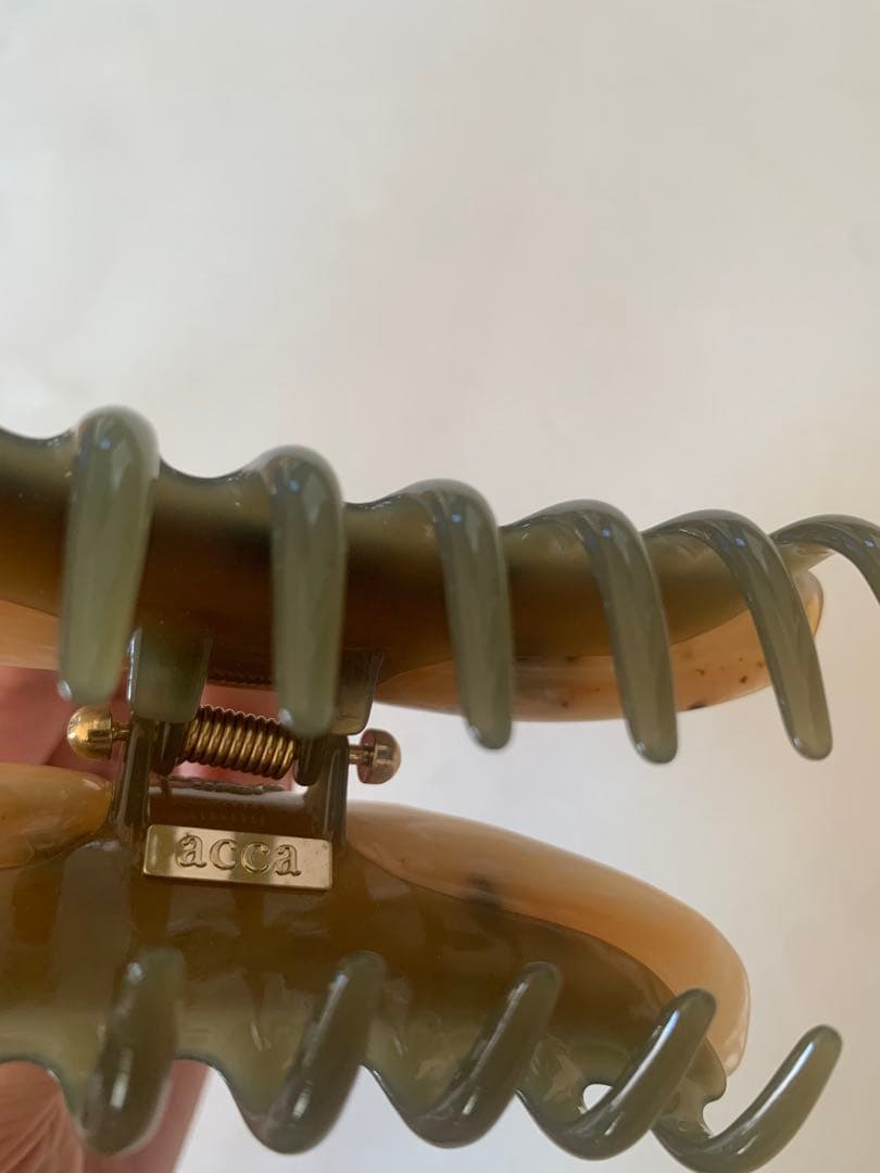 マーブル模様 ヘアクリップ マーブルベージュ