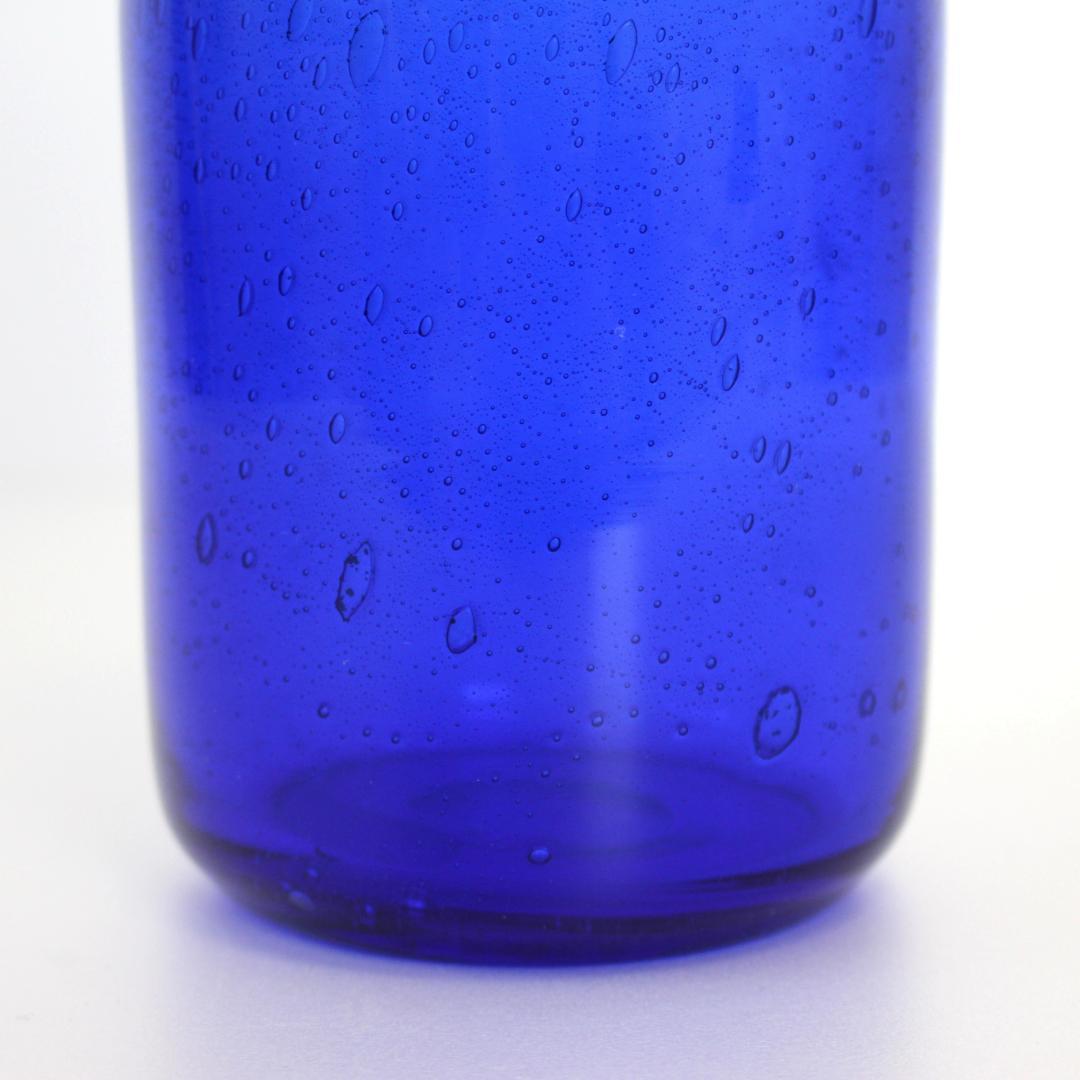 【サイン入り】エリックホグラン　Erik Hoglund　ブルー 花器花瓶　北欧