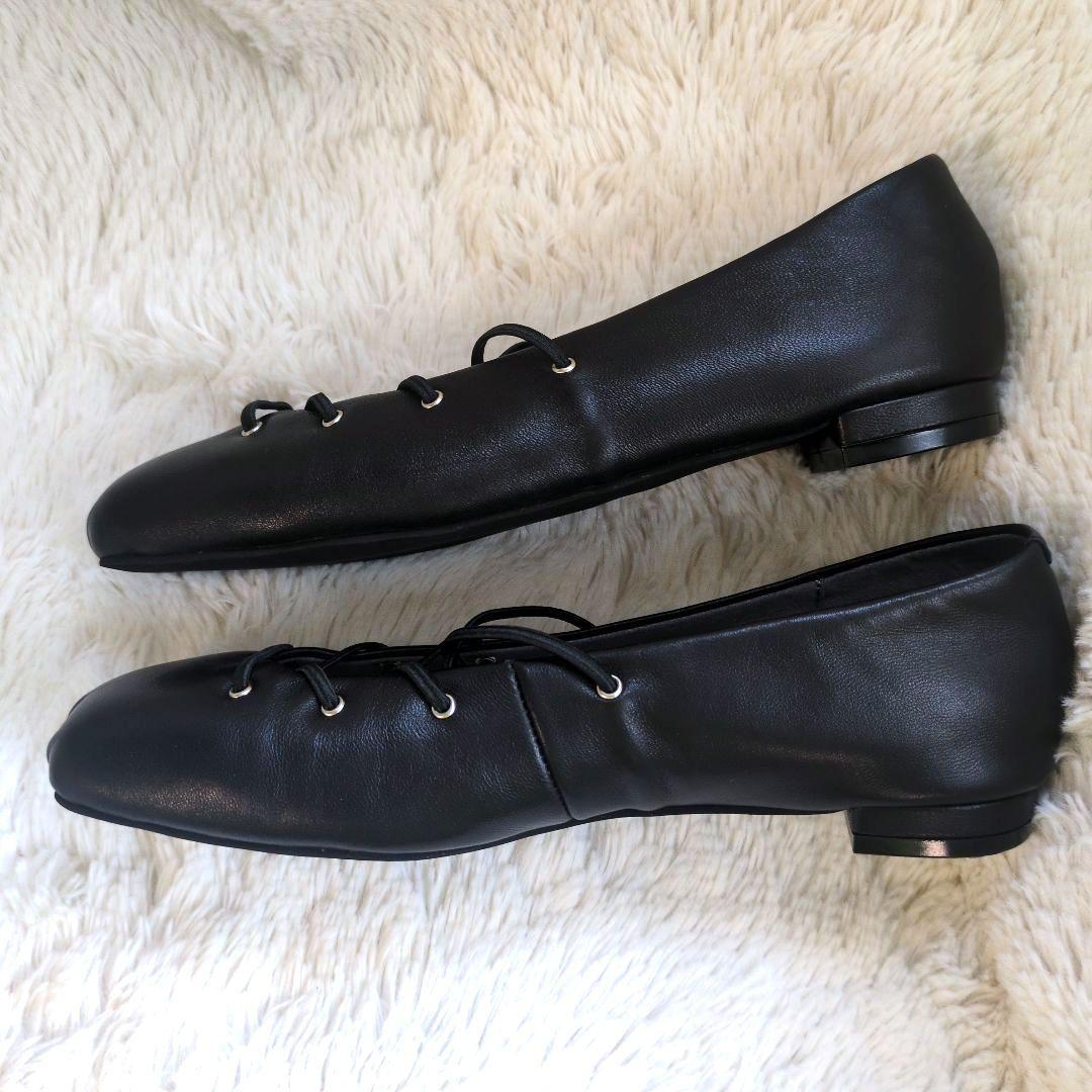 超美品 Daniella & GEMMA ゴムクロス バレエシューズ