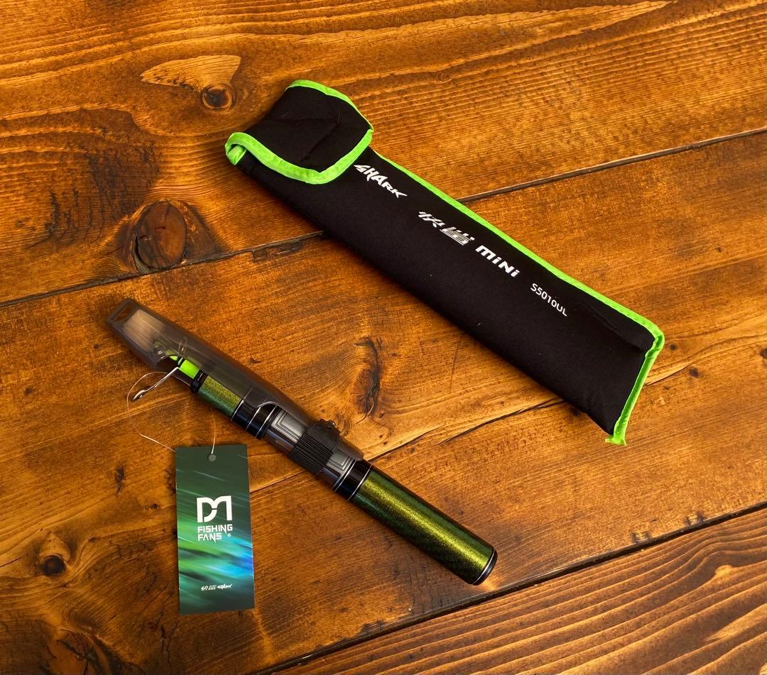 超コンパクト　トラウトロッド　5ft スピニングロッド グリーン　渓流釣り