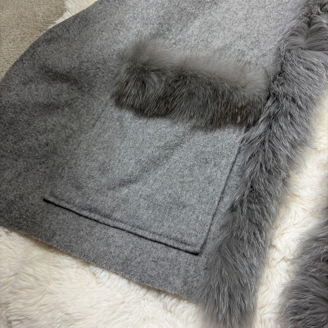 美品 diagram カシミヤ100% ポンチョ ケープ グレースコンチネンタル